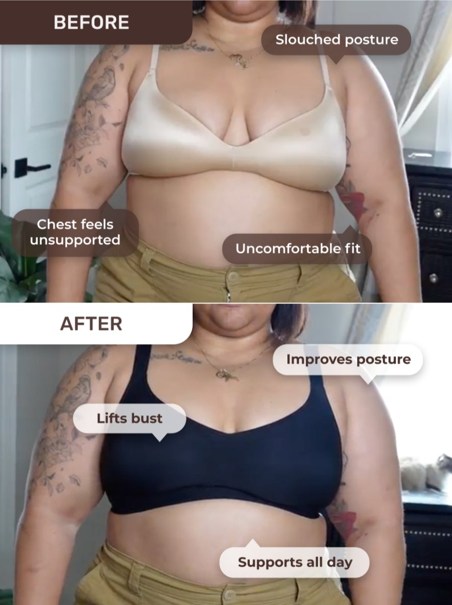 Throw - on Wireless Shaping Bralette, Black - Nuderie