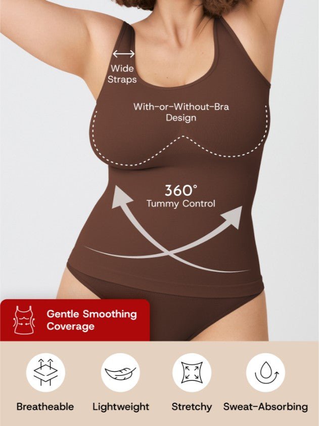 Every Day Tank Cami, Chocolate - Nuderie