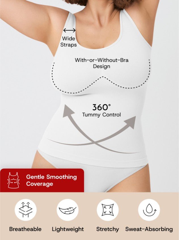 Every Day Tank Cami, White - Nuderie