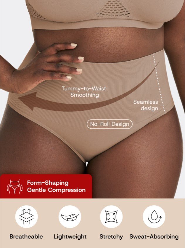 High - Waisted Shaper Panty, Latte - Nuderie