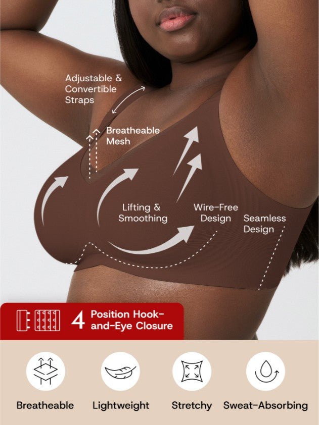 Second Skin Wireless Shaper Bra, Chocolate - Nuderie