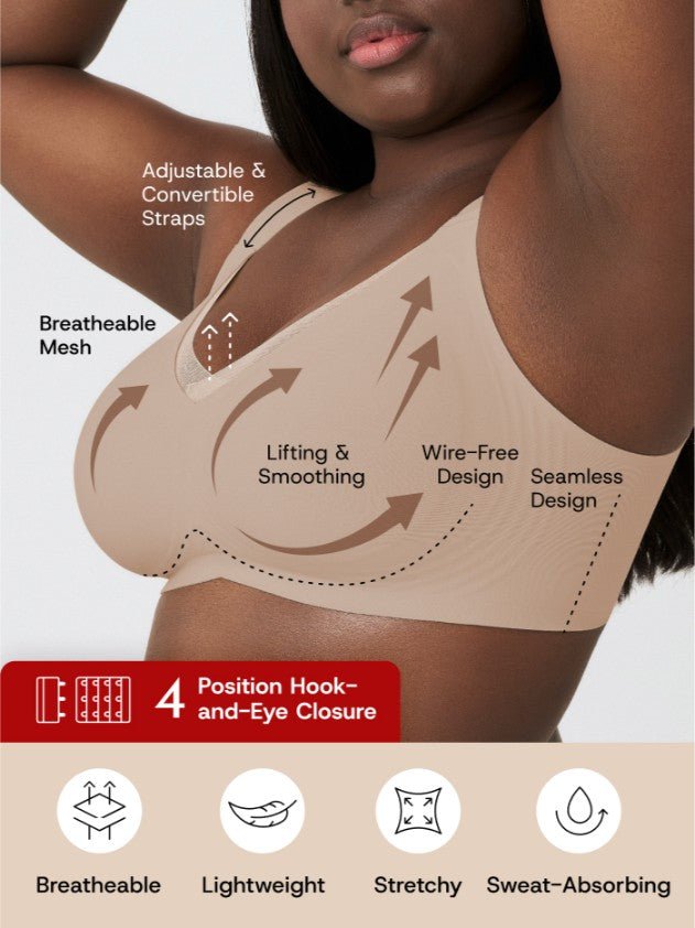 Second Skin Wireless Shaper Bra, Latte - Nuderie