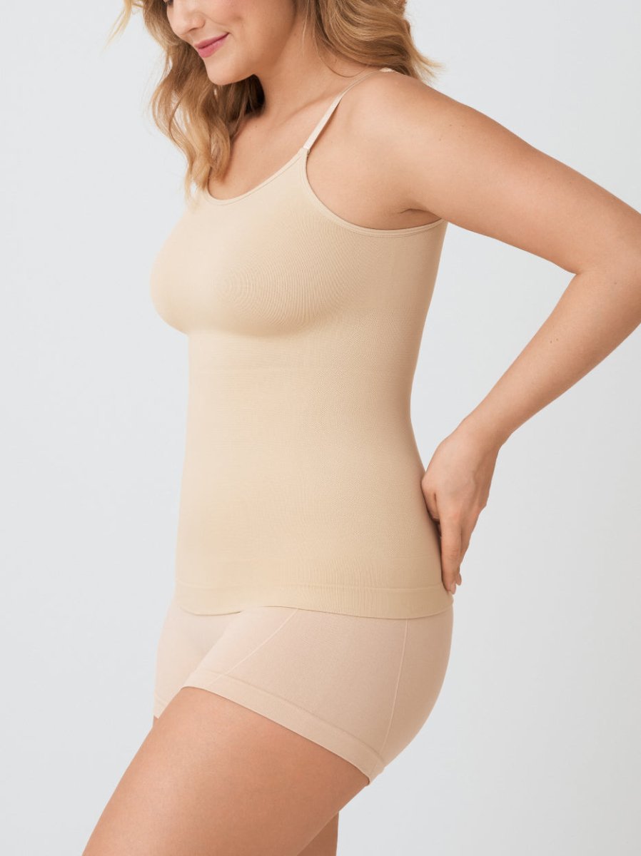 Every Day Scoop Neck Cami, Beige - Nuderie