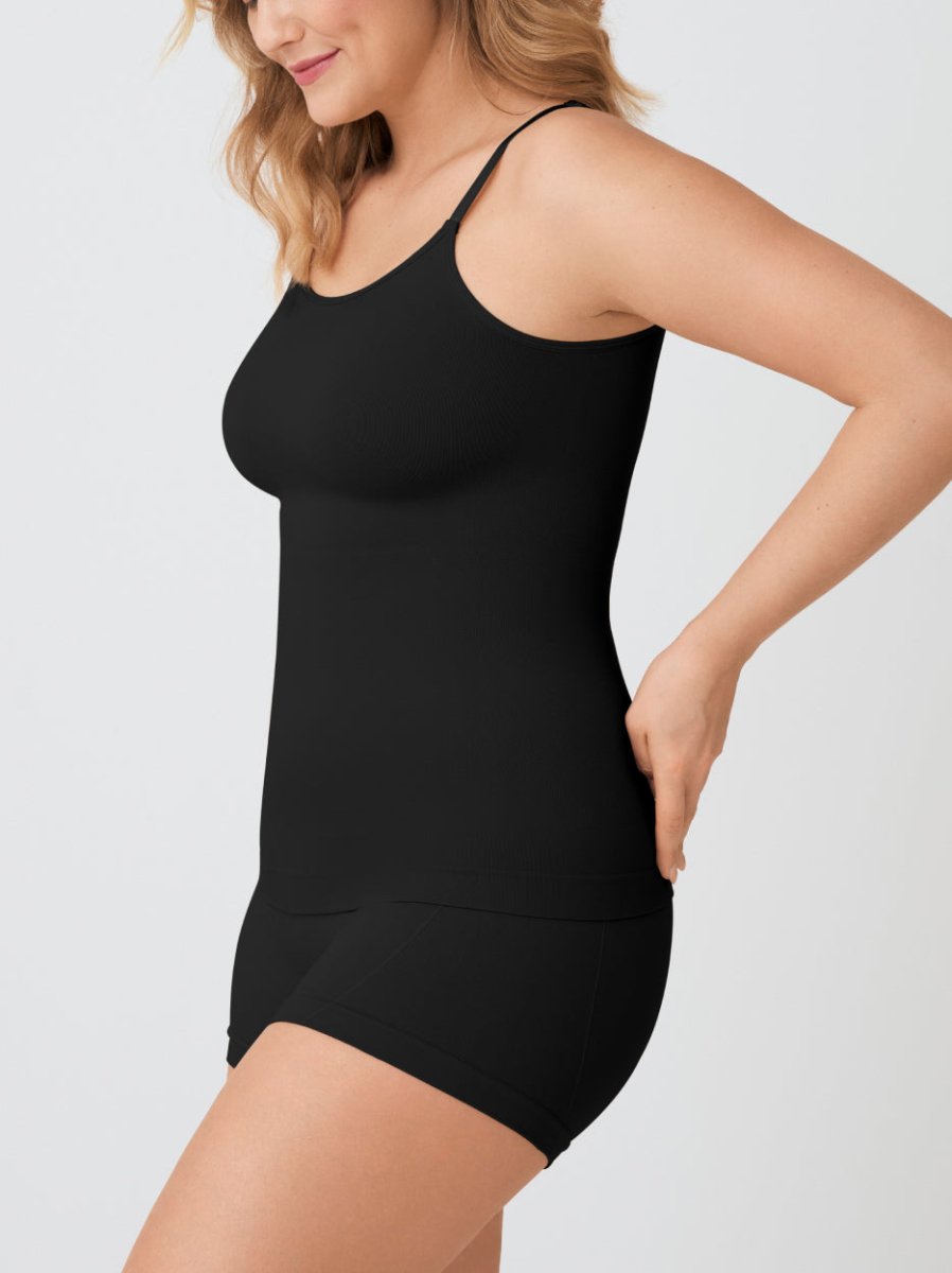 Every Day Scoop Neck Cami, Black - Nuderie