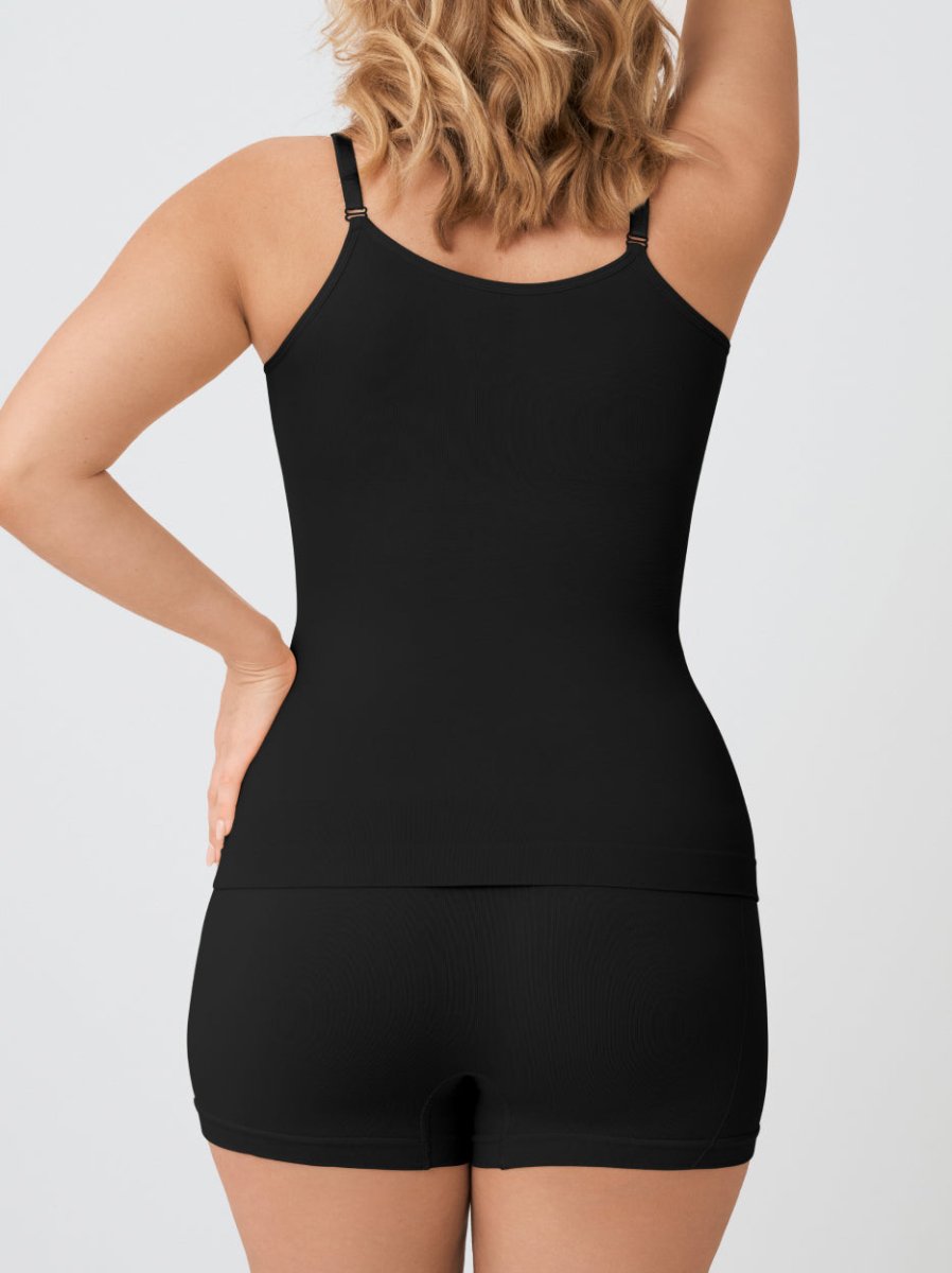 Every Day Scoop Neck Cami, Black - Nuderie