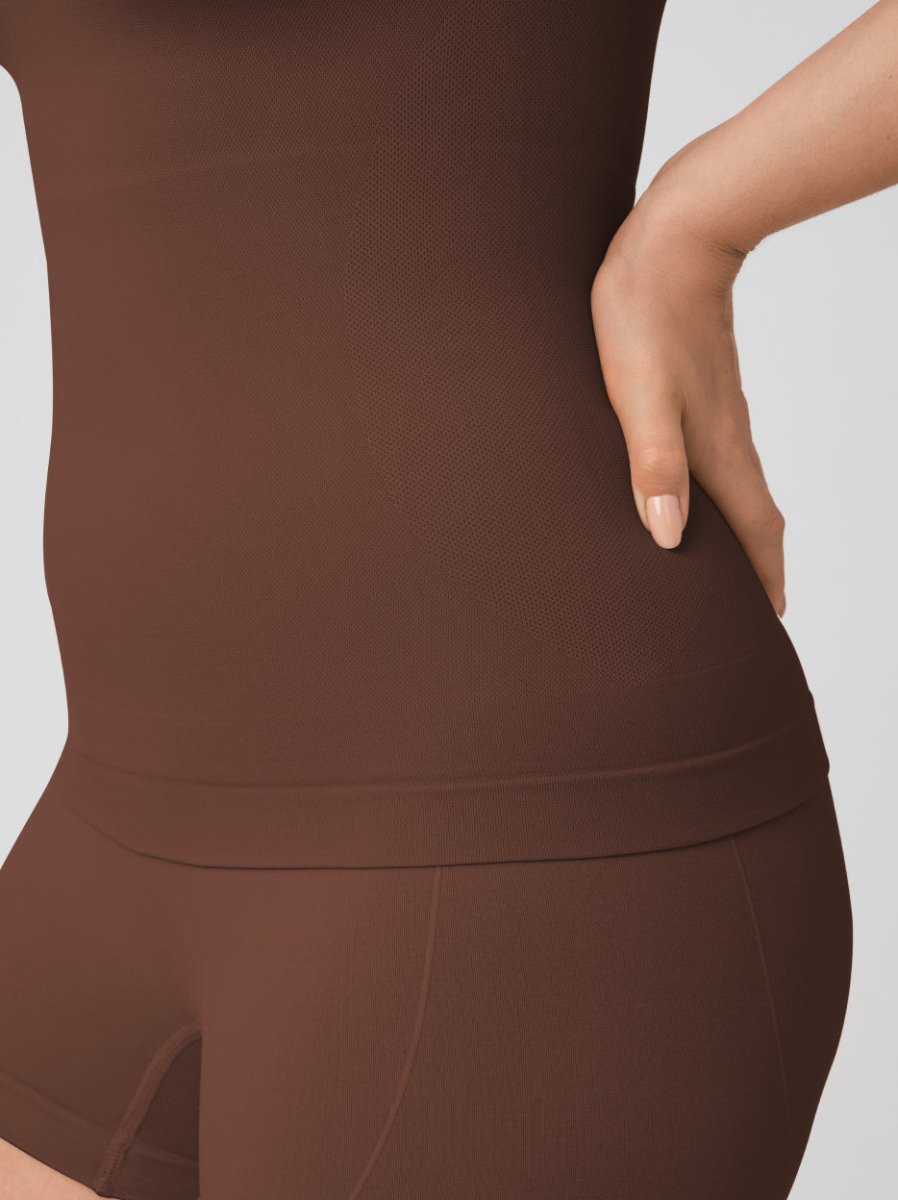 Every Day Scoop Neck Cami, Chocolate - Nuderie