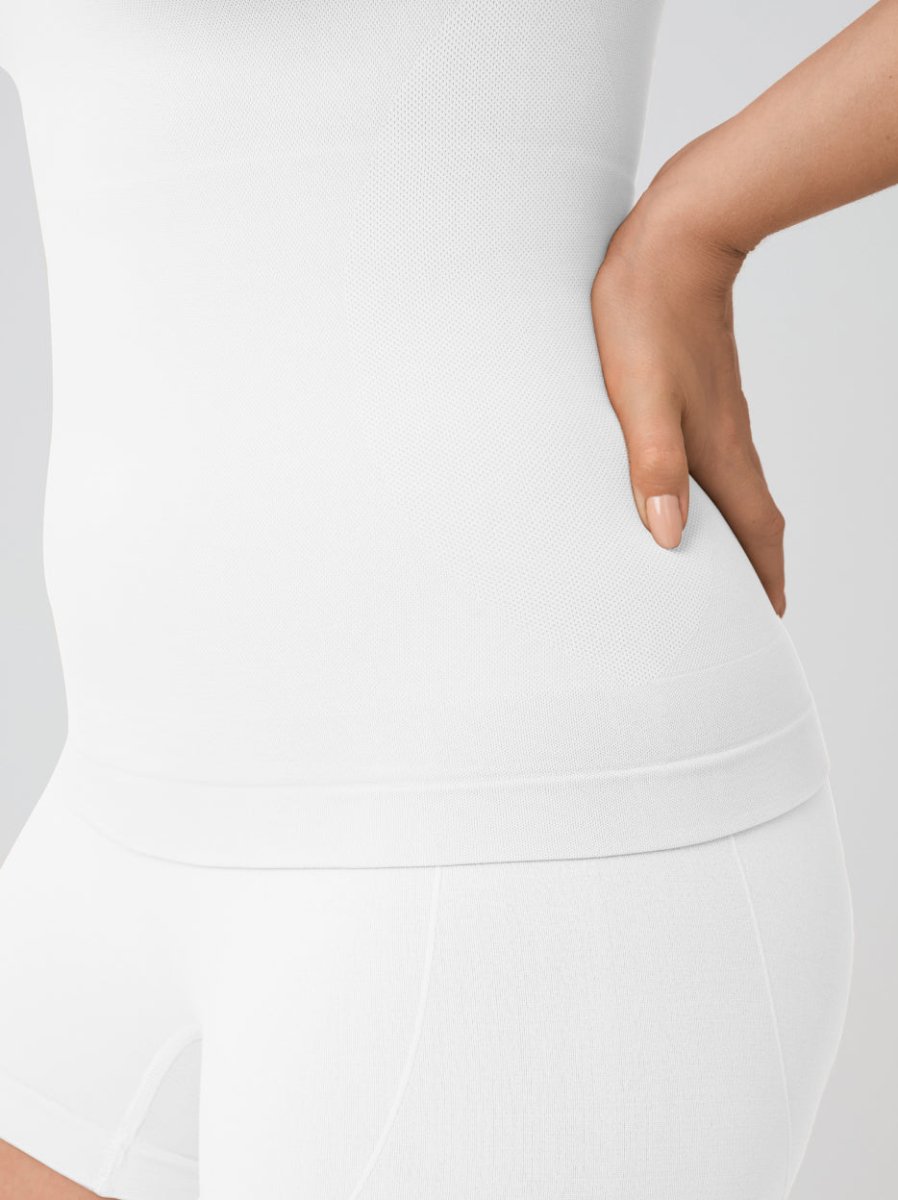Every Day Scoop Neck Cami, White - Nuderie