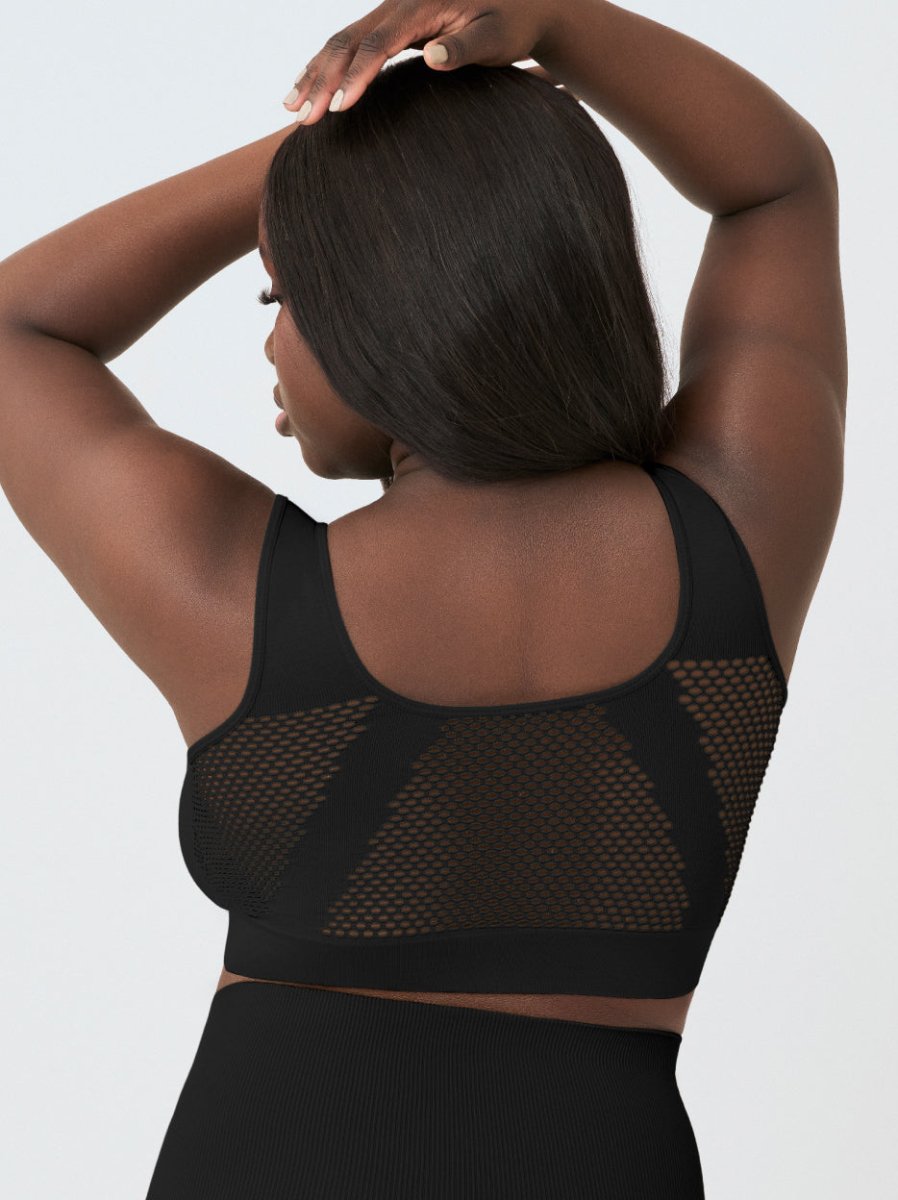 Everyday Comfort Straps Wireless Shaping Bralette, Black - Nuderie