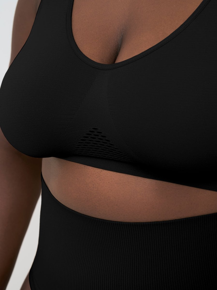 Everyday Comfort Straps Wireless Shaping Bralette, Black - Nuderie