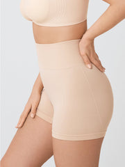 High - Waisted Shaper Boyshorts, Beige - Nuderie