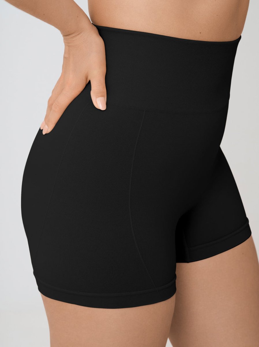 High - Waisted Shaper Boyshorts, Black - Nuderie
