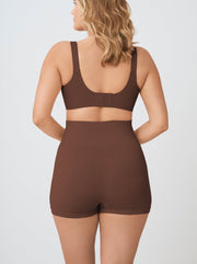 High - Waisted Shaper Boyshorts, Chocolate - Nuderie
