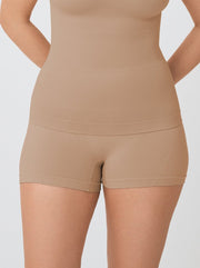 High - Waisted Shaper Boyshorts, Latte - Nuderie