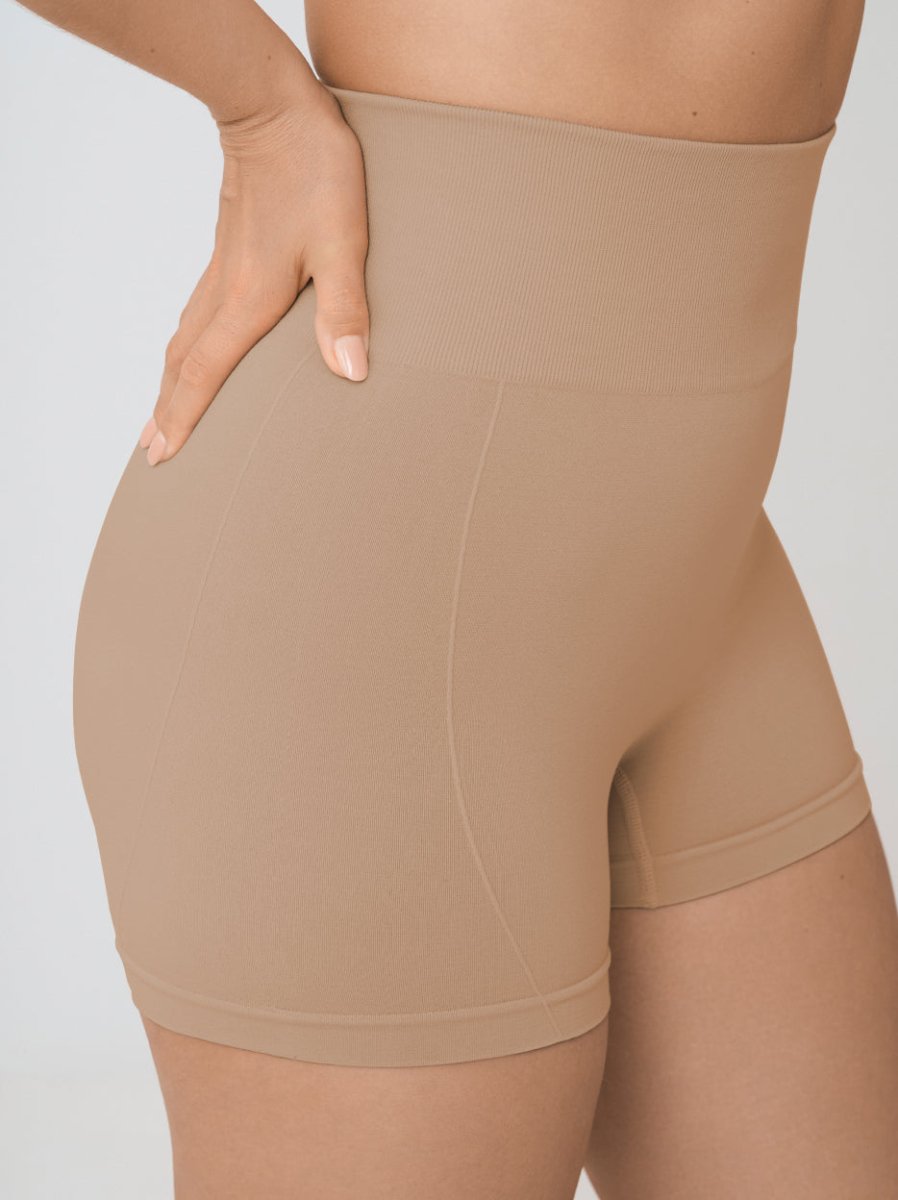 High - Waisted Shaper Boyshorts, Latte - Nuderie