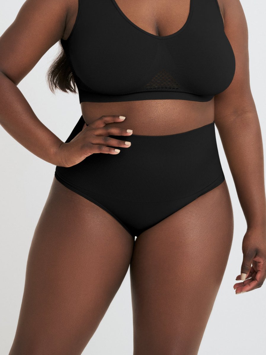 High - Waisted Shaper Panty, Black - Nuderie