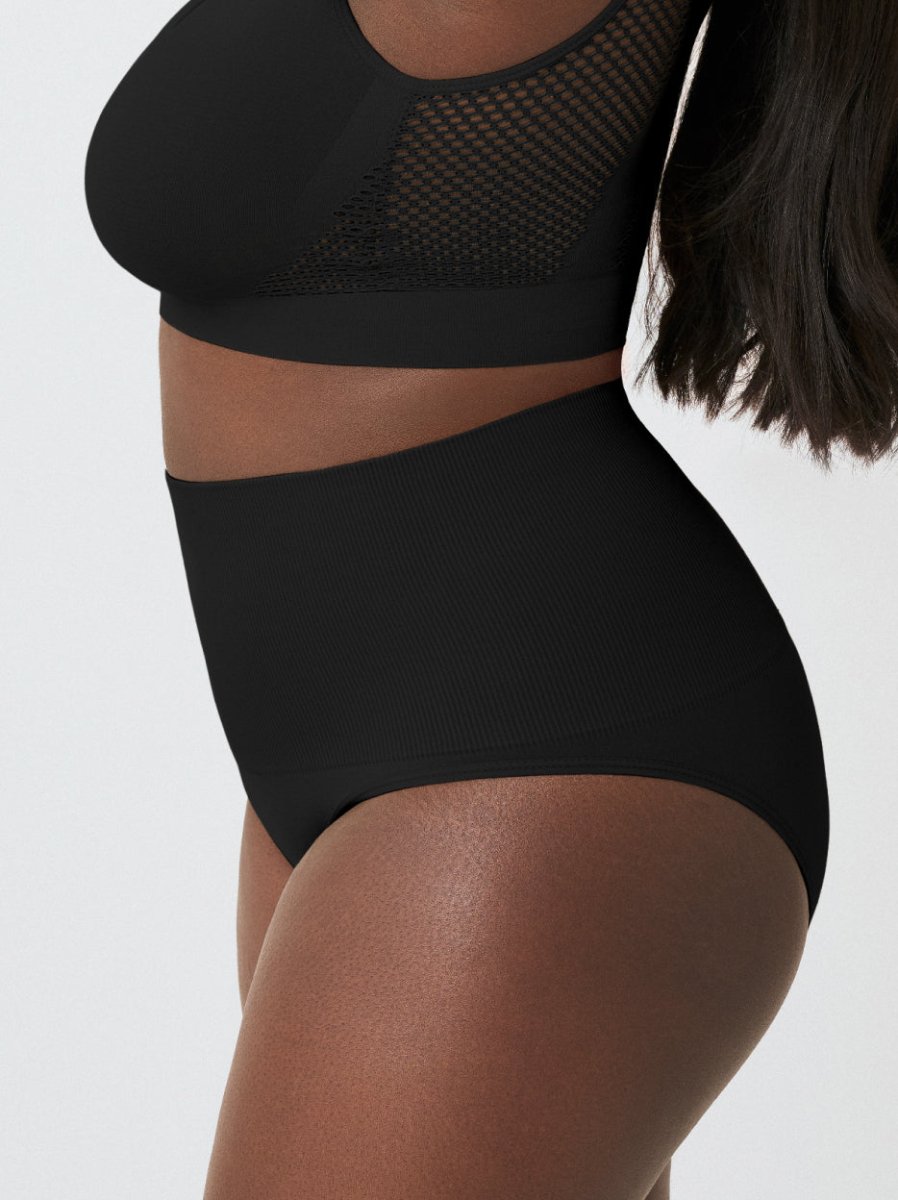 High - Waisted Shaper Panty, Black - Nuderie