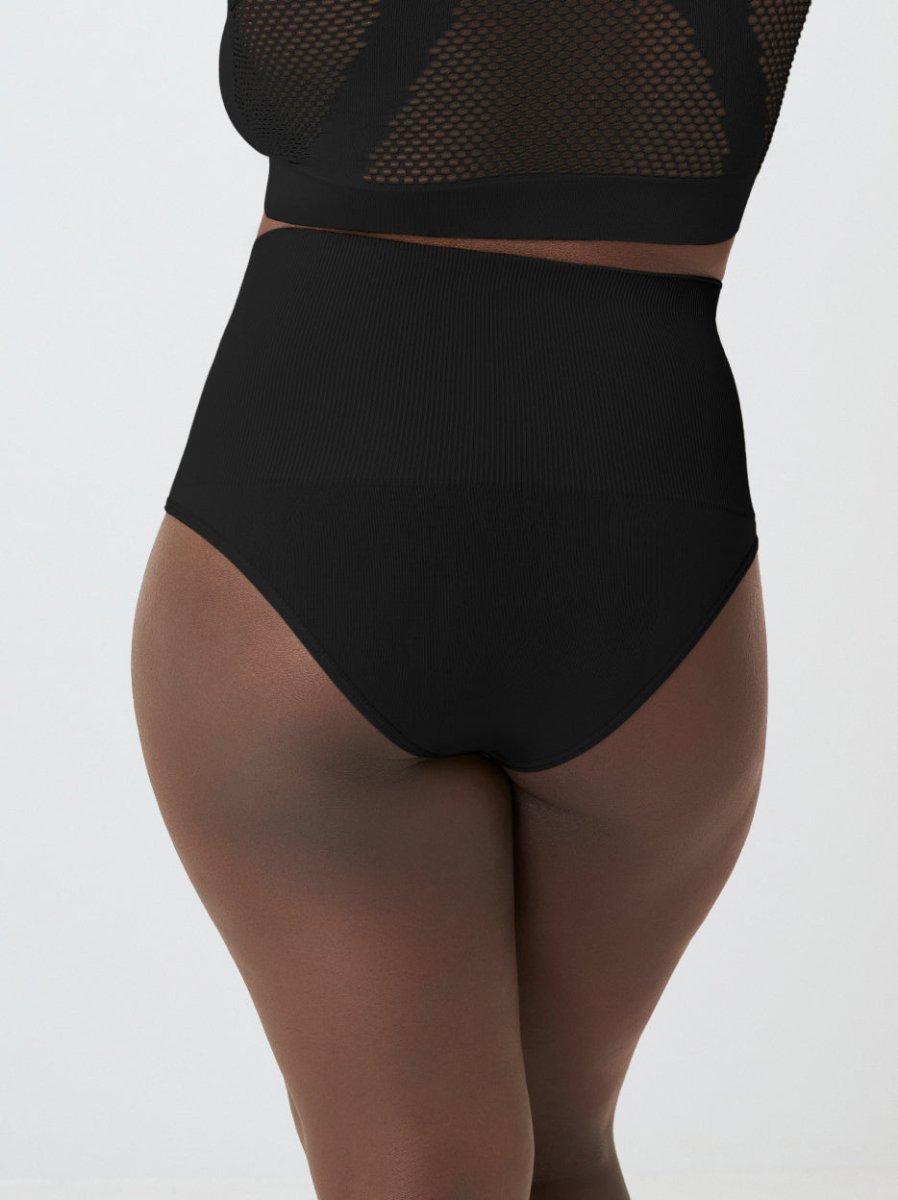 High - Waisted Shaper Panty, Black - Nuderie
