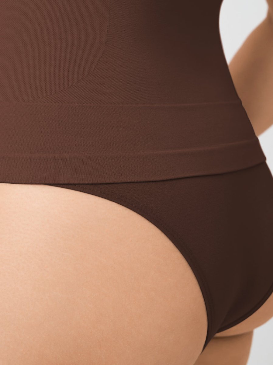 High - Waisted Shaper Panty, Chocolate - Nuderie