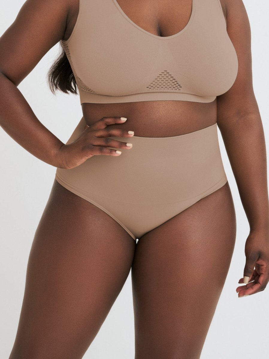 High - Waisted Shaper Panty, Latte - Nuderie