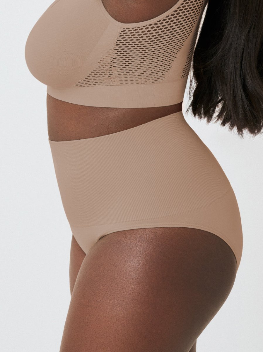 High - Waisted Shaper Panty, Latte - Nuderie