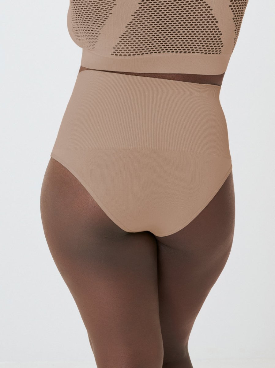 High - Waisted Shaper Panty, Latte - Nuderie