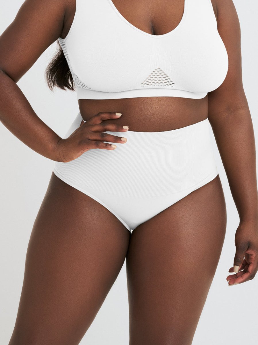 High - Waisted Shaper Panty, White - Nuderie