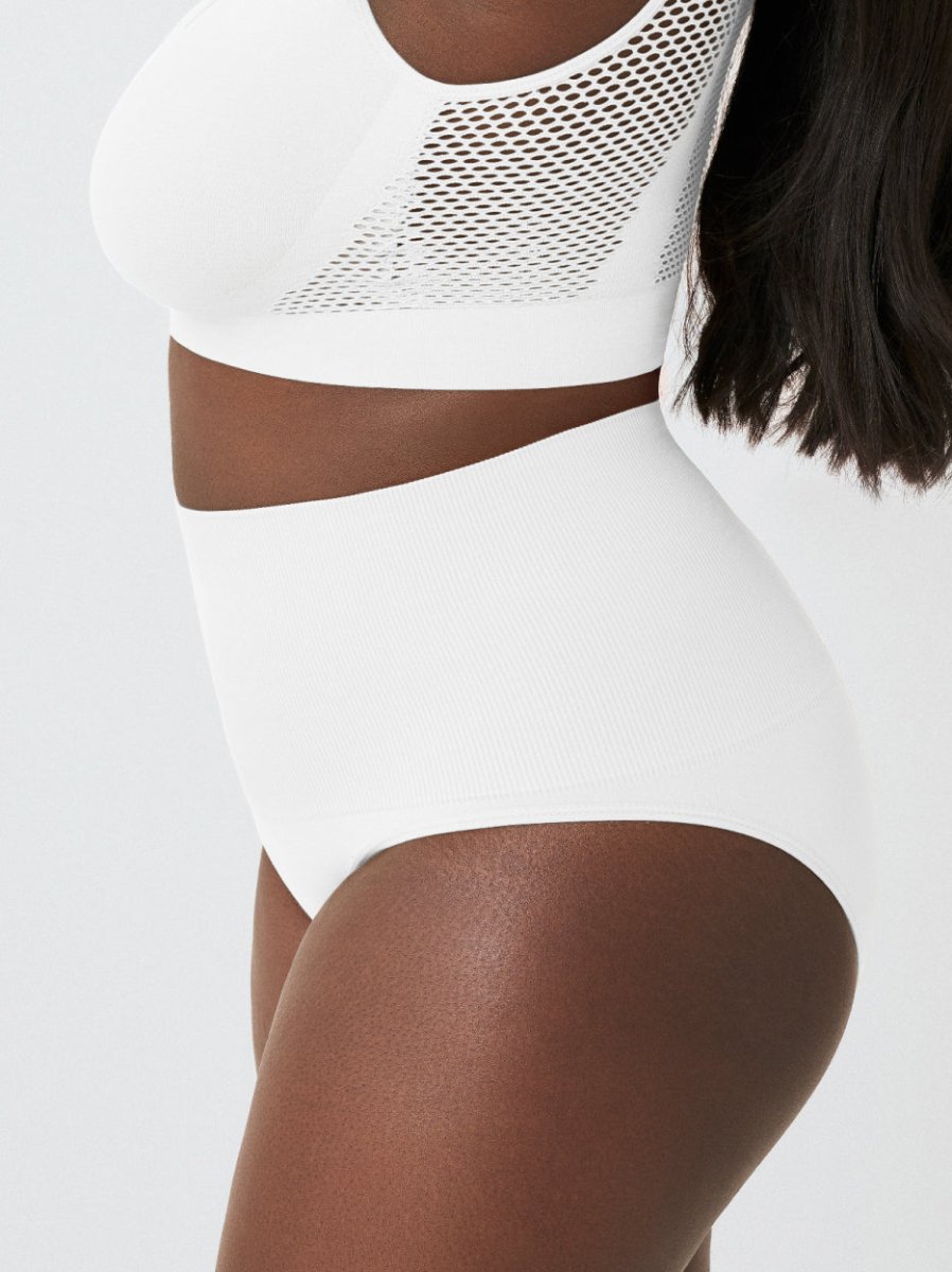 High - Waisted Shaper Panty, White - Nuderie