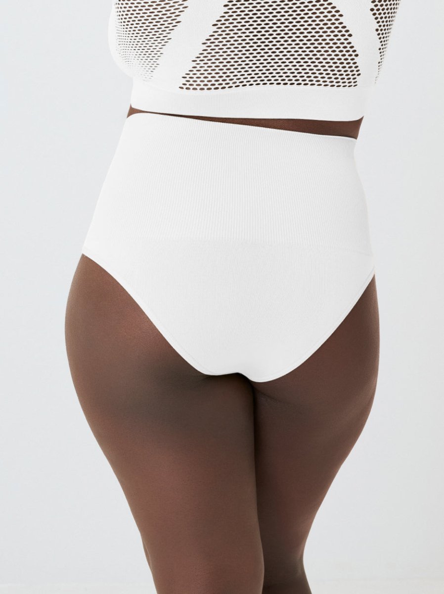 High - Waisted Shaper Panty, White - Nuderie