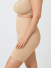 High - Waisted Shaper Shorts, Beige - Nuderie