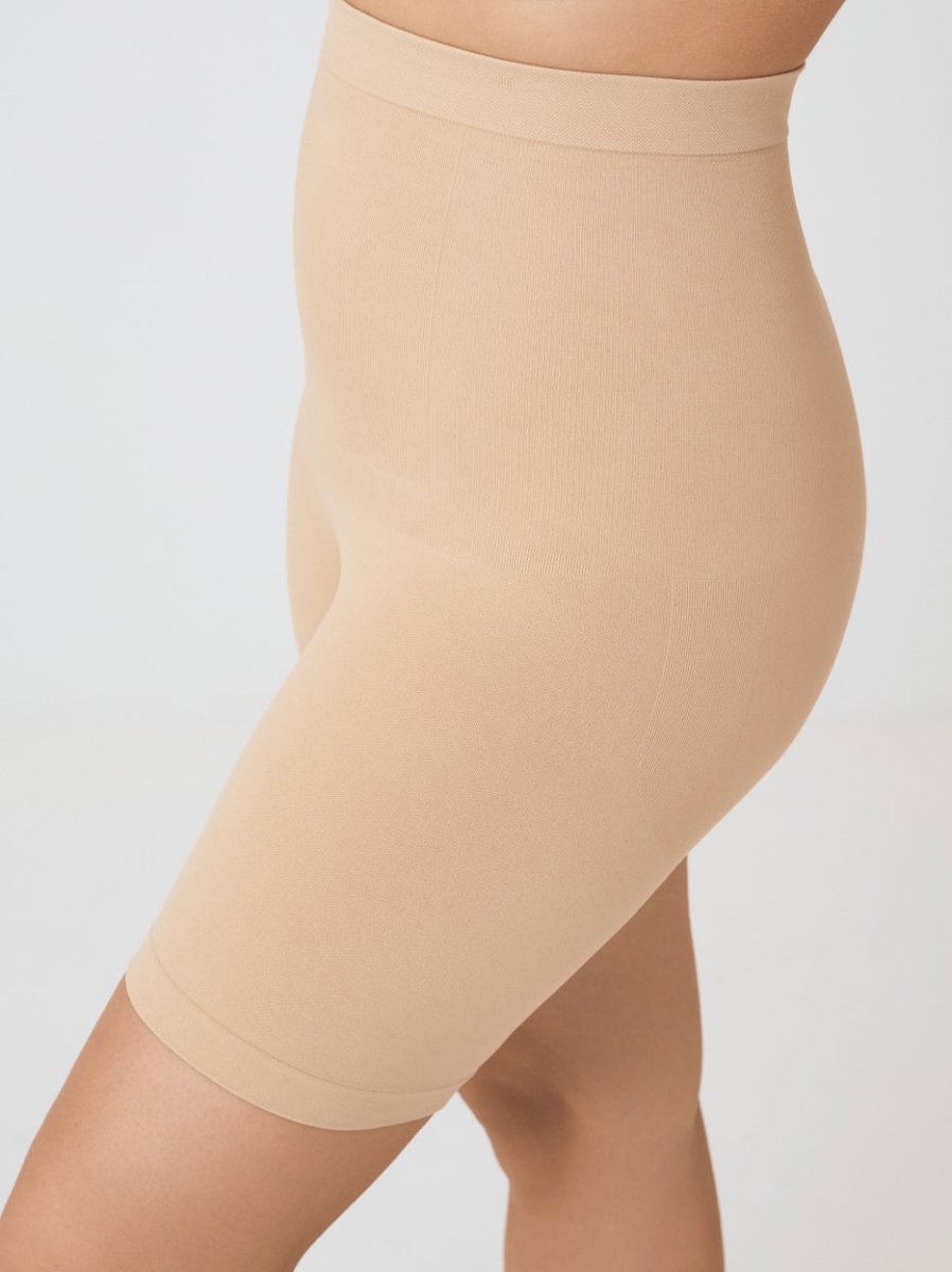 High - Waisted Shaper Shorts, Beige - Nuderie