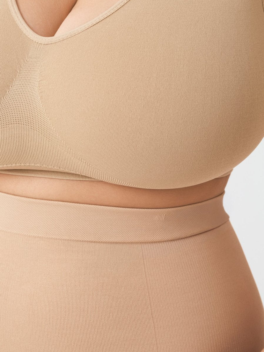 High - Waisted Shaper Shorts, Beige - Nuderie
