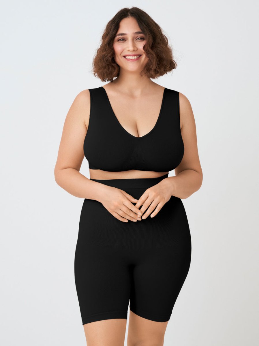 High - Waisted Shaper Shorts, Black - Nuderie
