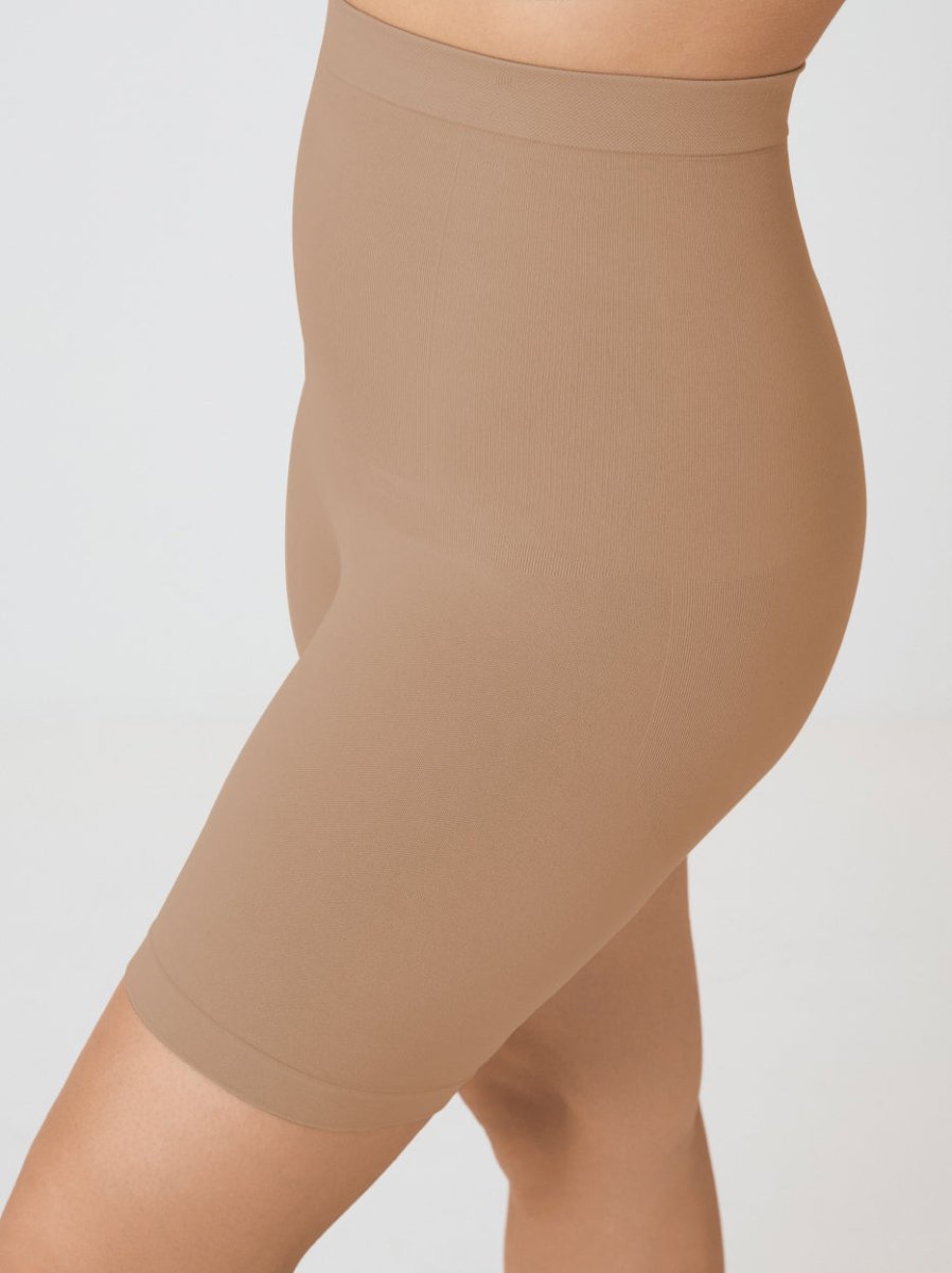 High - Waisted Shaper Shorts, Latte - Nuderie