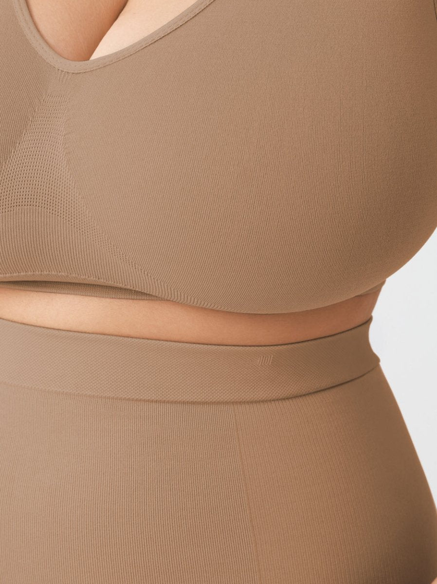 High - Waisted Shaper Shorts, Latte - Nuderie