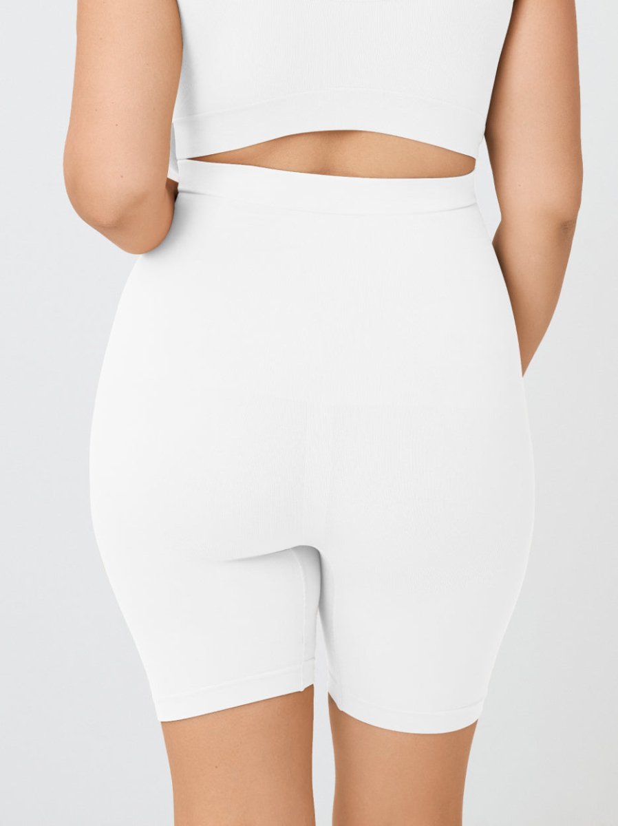 High - Waisted Shaper Shorts, White - Nuderie