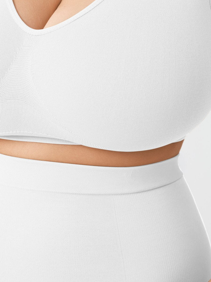 High - Waisted Shaper Shorts, White - Nuderie