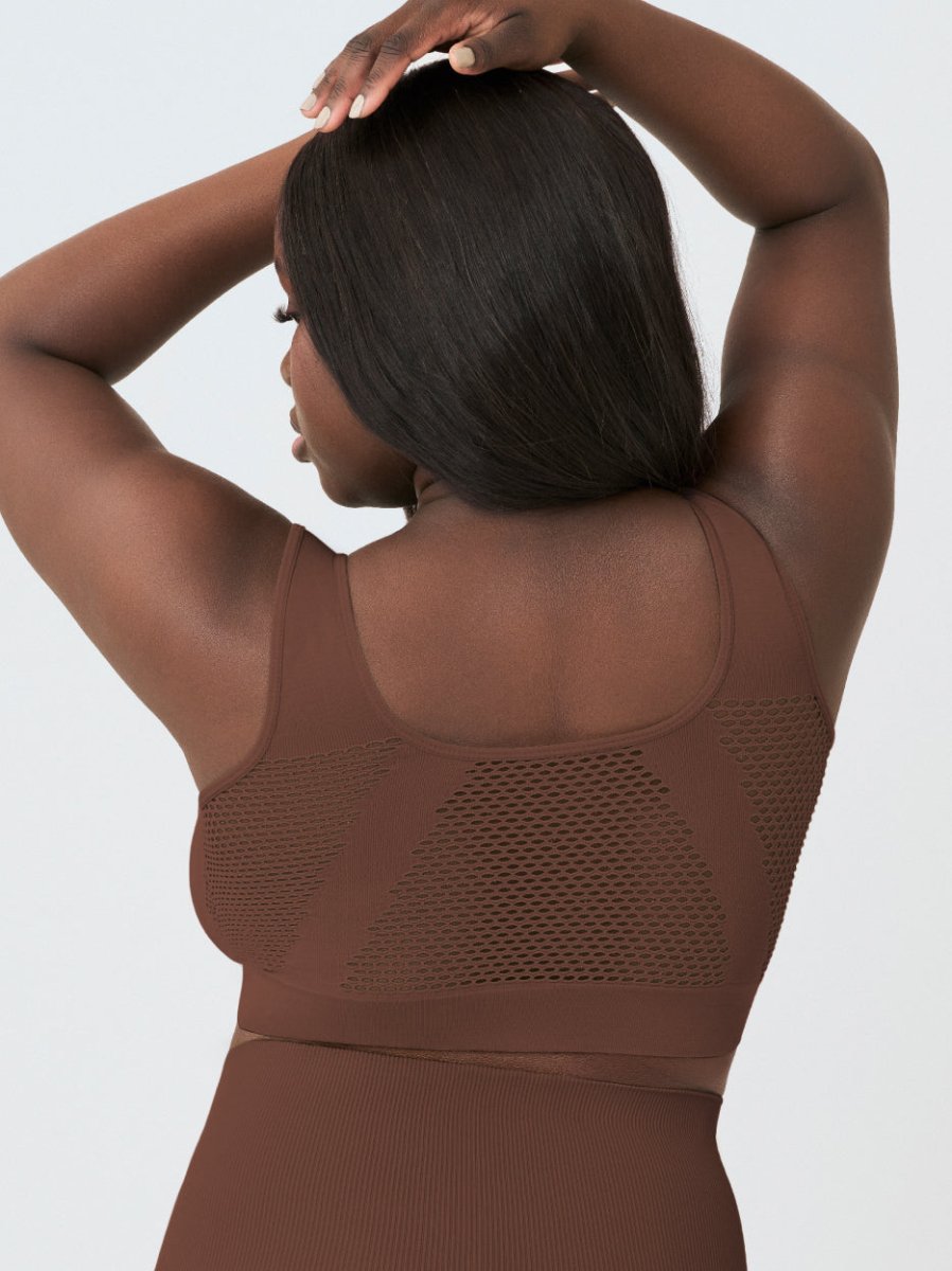 Everyday Comfort Straps Wireless Shaping Bralette, Chocolate - Nuderie