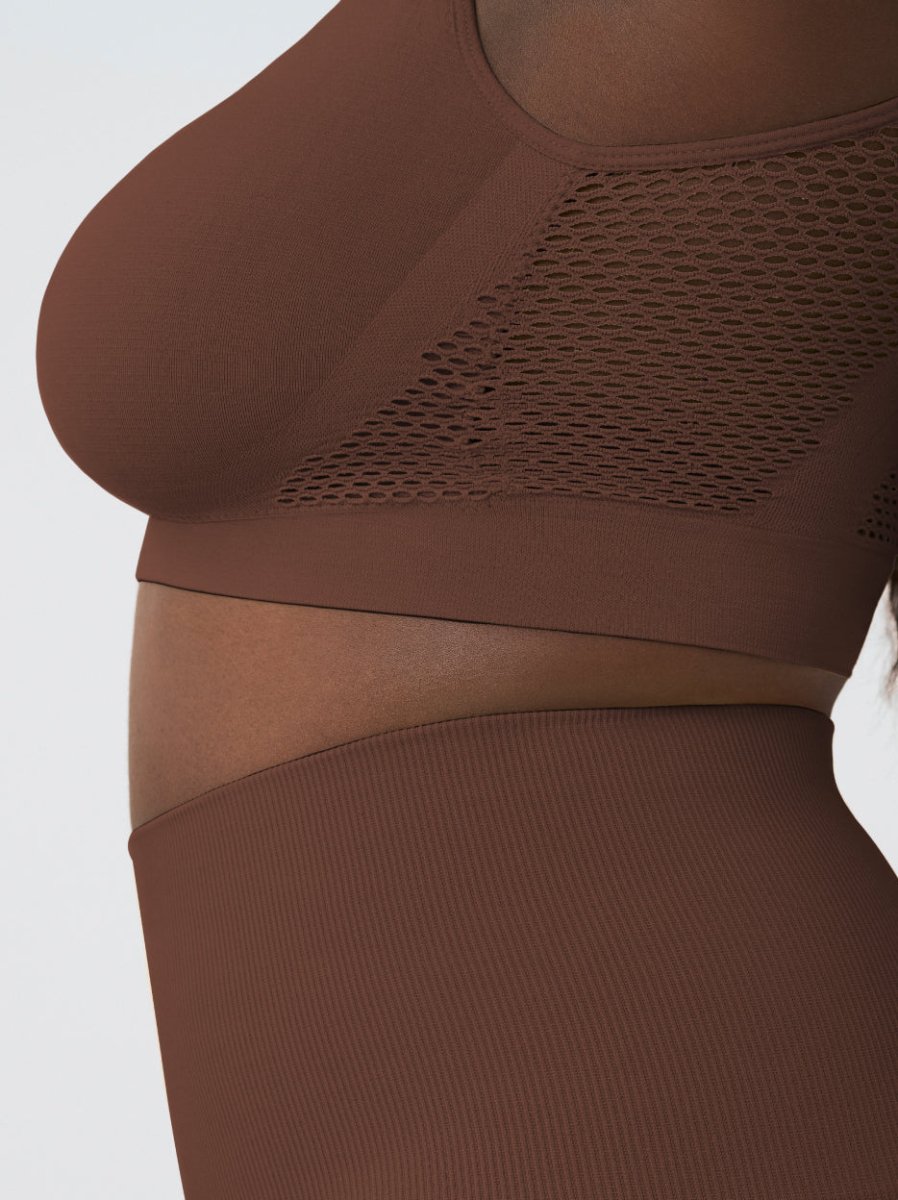 Everyday Comfort Straps Wireless Shaping Bralette, Chocolate - Nuderie