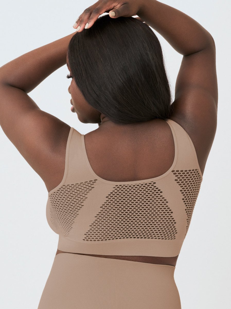 Everyday Comfort Straps Wireless Shaping Bralette, Latte - Nuderie