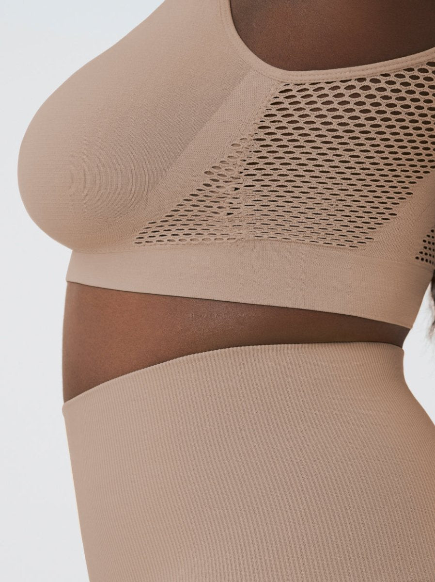 Everyday Comfort Straps Wireless Shaping Bralette, Latte - Nuderie