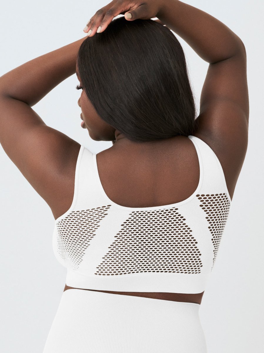 Everyday Comfort Straps Wireless Shaping Bralette, White - Nuderie