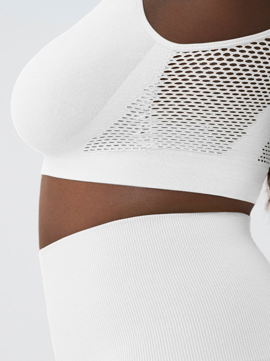 Everyday Comfort Straps Wireless Shaping Bralette, White - Nuderie