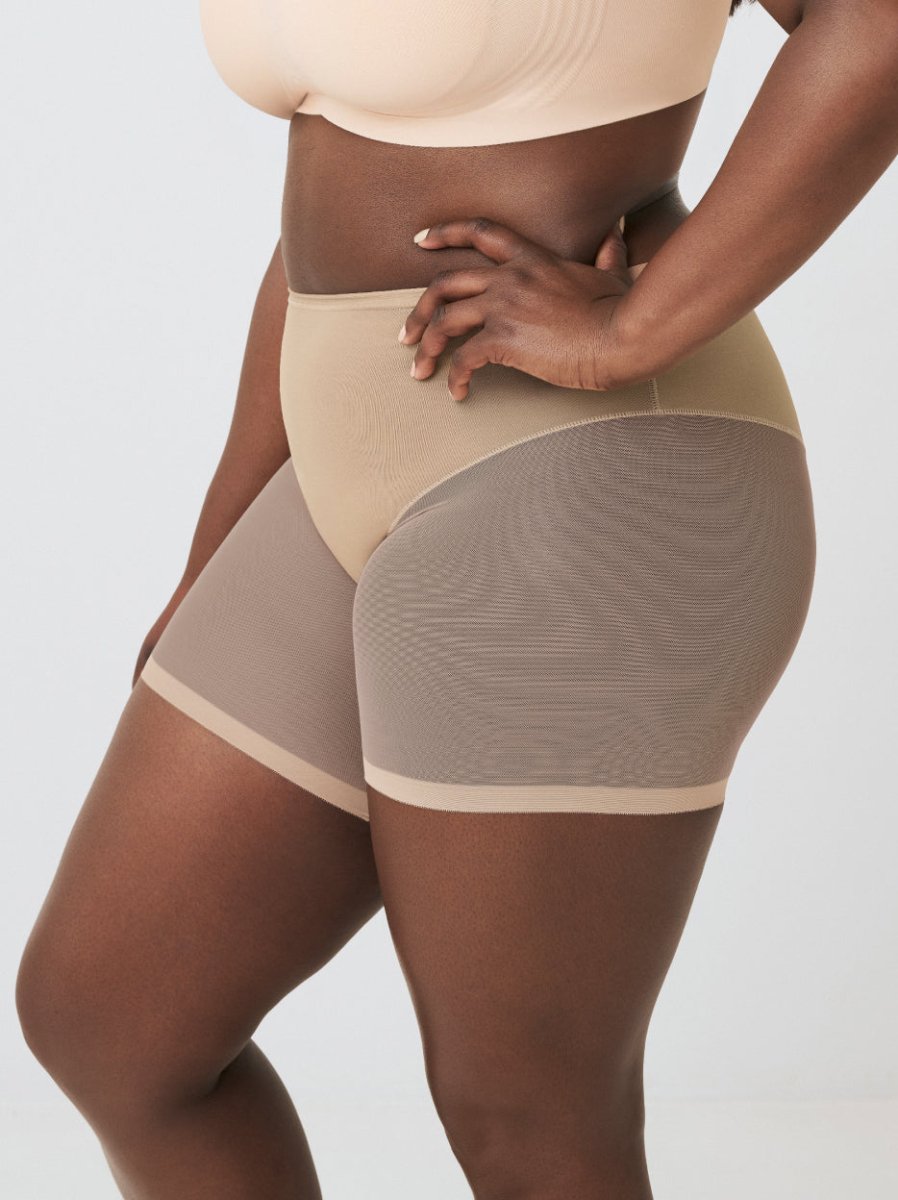 Mesh Shaper Shorts, Beige - Nuderie