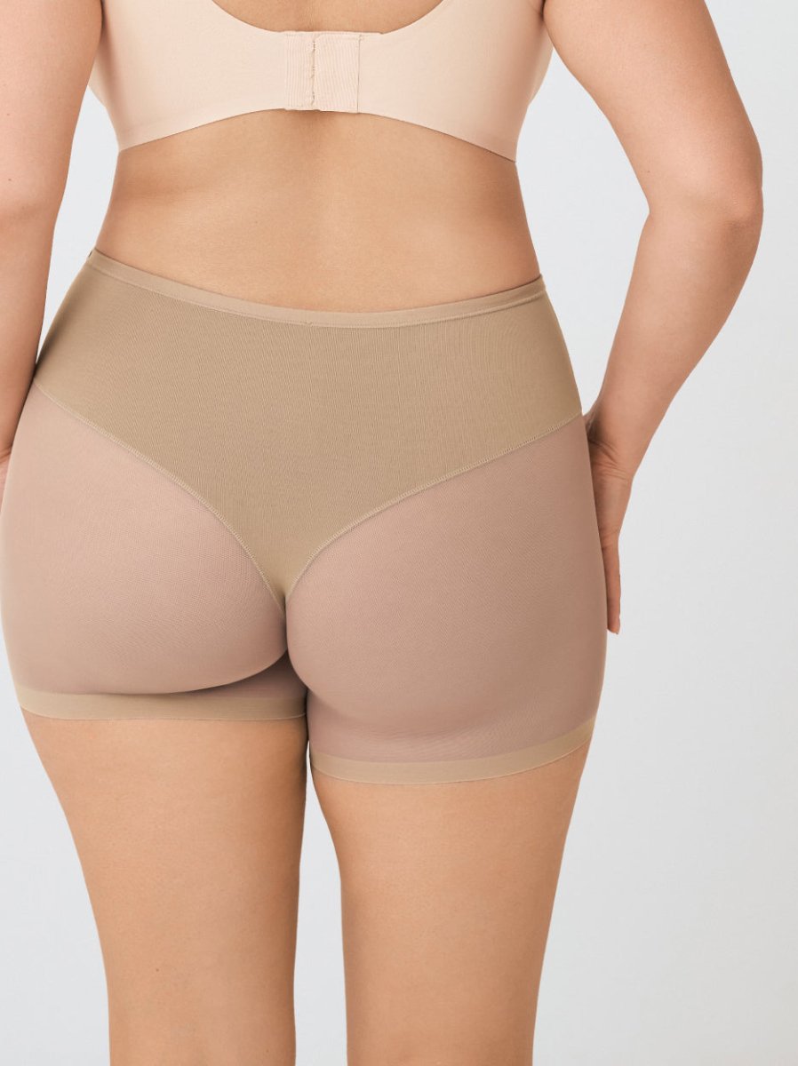 Mesh Shaper Shorts, Beige - Nuderie