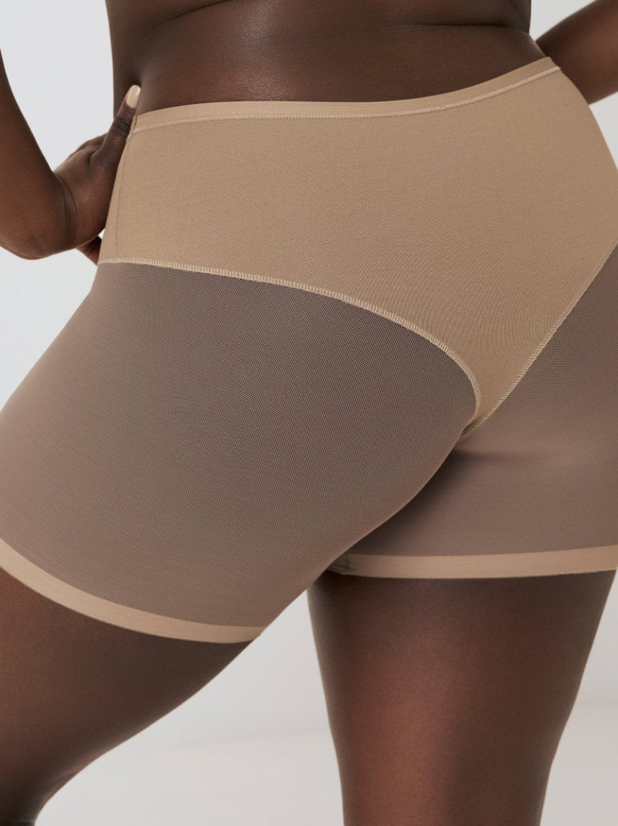 Mesh Shaper Shorts, Beige - Nuderie