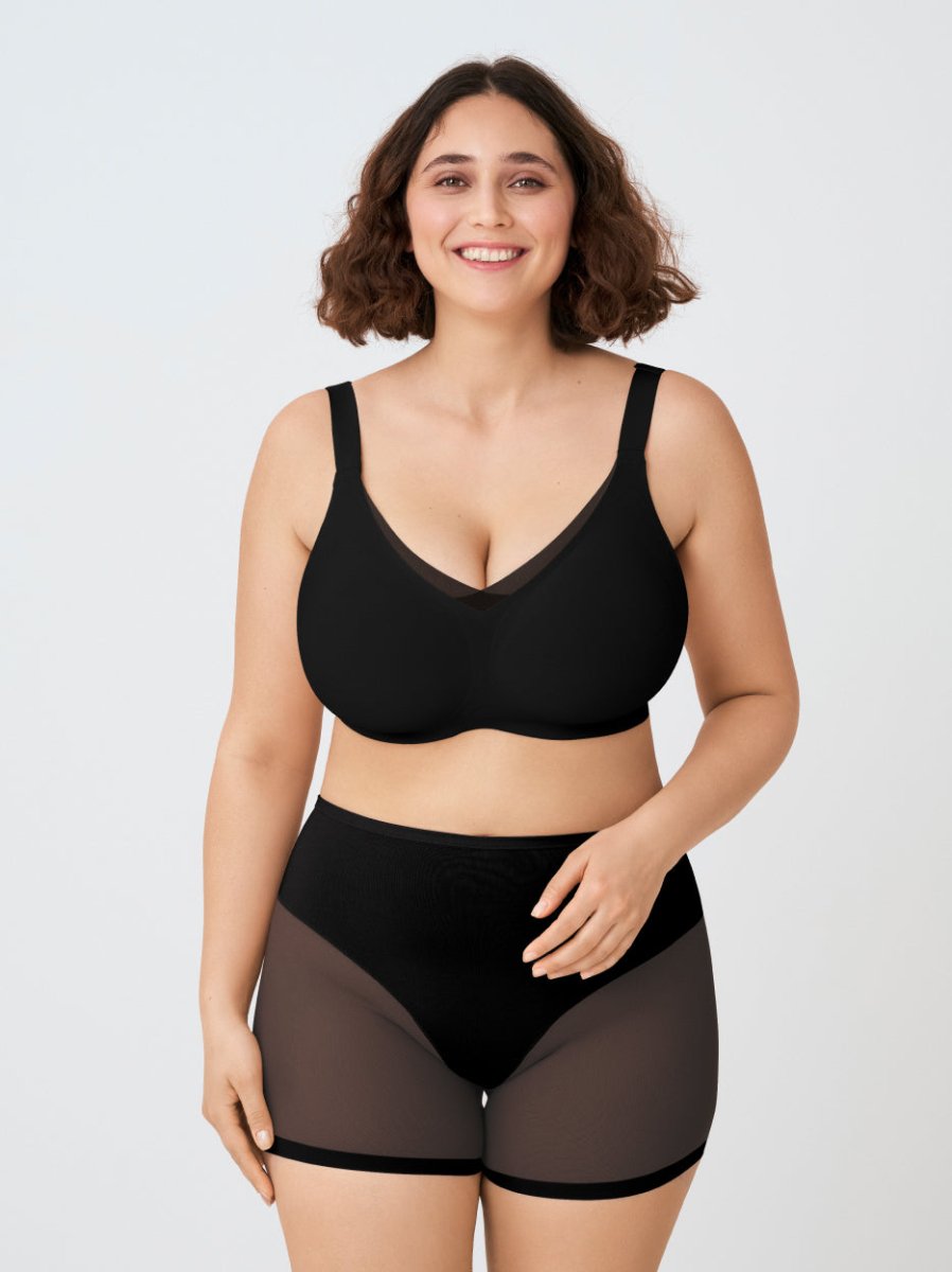 Mesh Shaper Shorts, Black - Nuderie