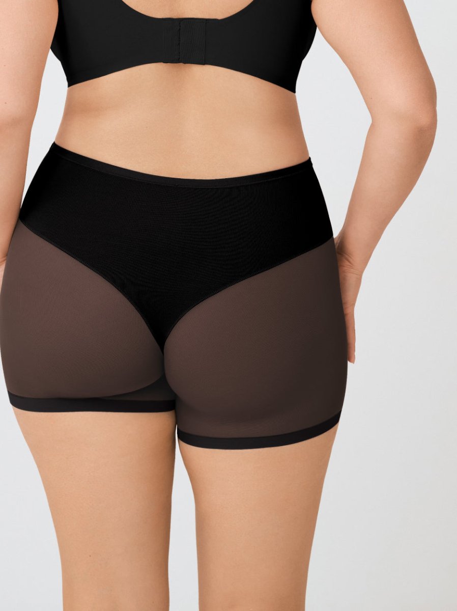 Mesh Shaper Shorts, Black - Nuderie