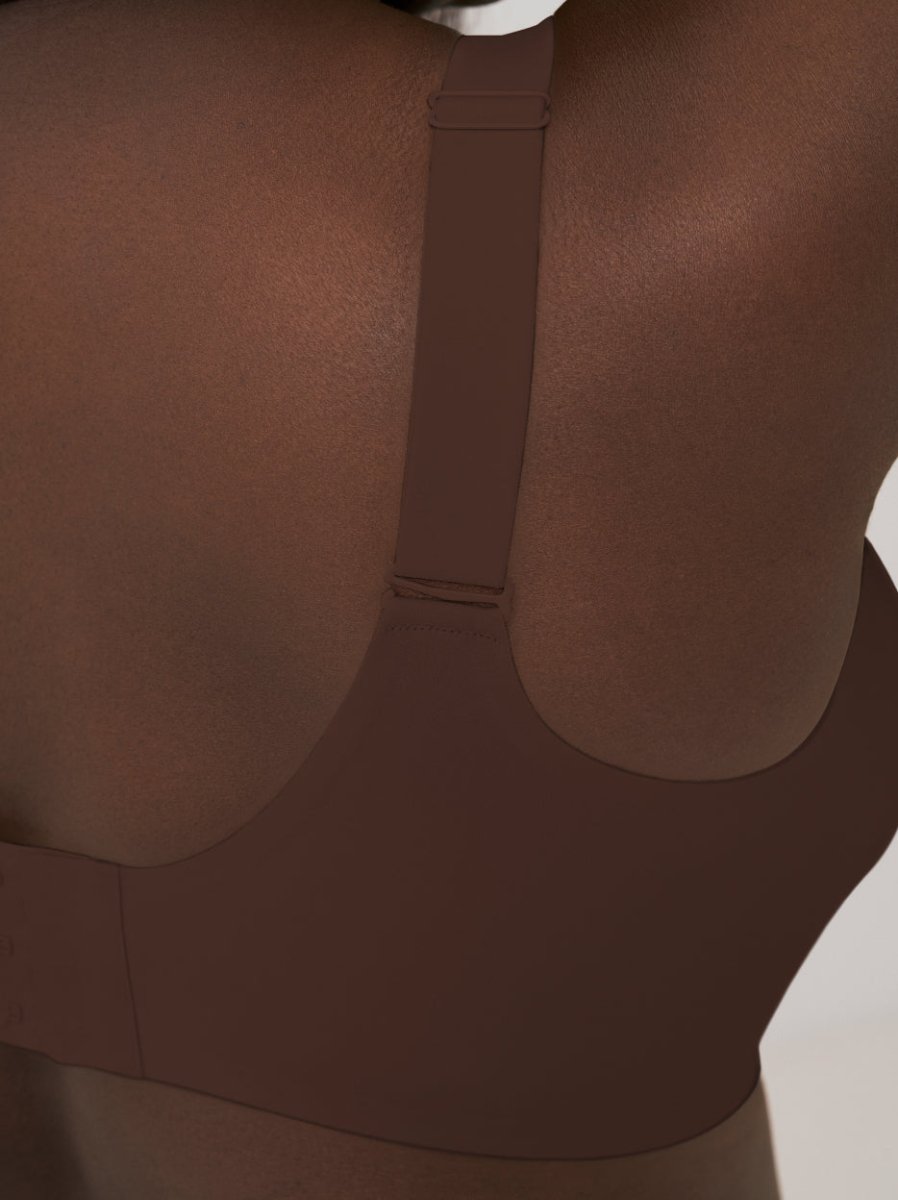 Second Skin Wireless Shaper Bra, Chocolate - Nuderie