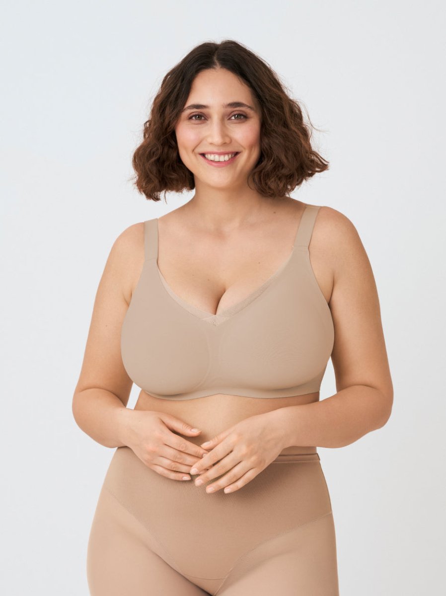 Second Skin Wireless Shaper Bra, Latte - Nuderie