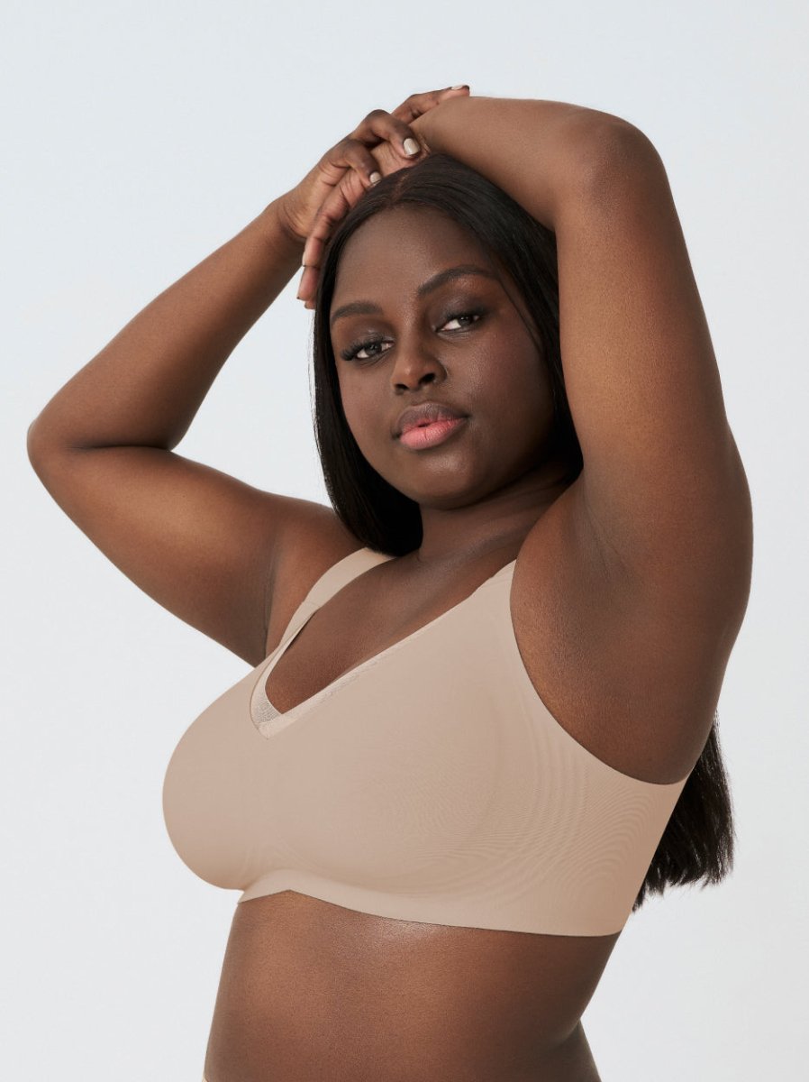 Second Skin Wireless Shaper Bra, Latte - Nuderie